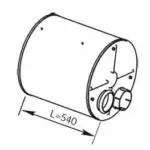 21496 DAF EXHAUST BOX (DINEX)