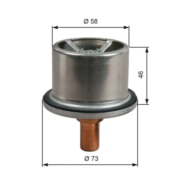 TH51287G1 DAF ENGINE COOLANT THERMOSTAT C/W O RING (GATES)