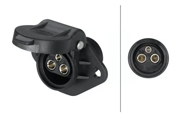 8JB001933-011 TRAILER LIGHT SOCKET 3 PIN FEMALE (HELLA)