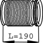 68239 SCANIA EXHAUST FLEX PIPE (DINEX)