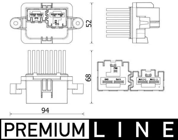 ABR109000P VOLVO REN CABIN INTERIOR FAN BLOWER REGULATOR (BEHR)