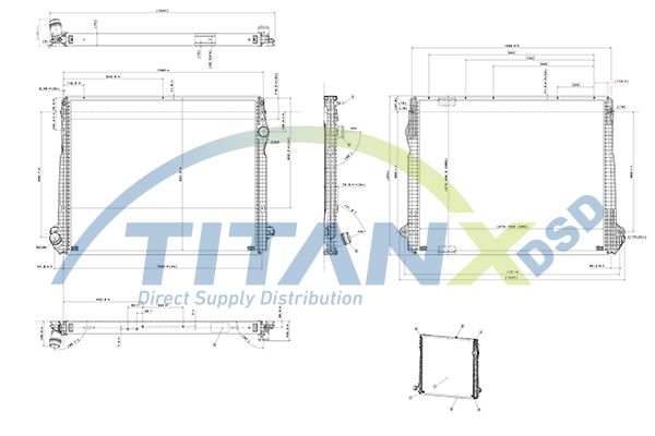 SCANIA ENGINE RADIATOR C/W FRAME (TITANX) - Expert Trucks