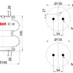 P30.2185.P01 IVECO ROAD SUSPENSION CONVOLUTION AIRBAG (PEGA)